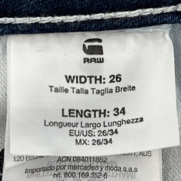 G Star Raw For The Oceans Type C 3D Jeans Light Acid Wash Pharrell 26x28 Barrel - Picture 14 of 16